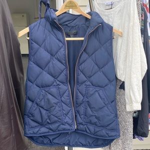 Jcrew quilt vest dark blue